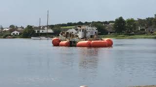 Port Of Lancaster, Glasson Dock. Old Trawler’s Last Journey. Shades of Turner’s Fighting Temeraire.