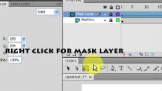 How to create a Mask Layer in Adobe Flash CS4 Tutorial screenshot 3