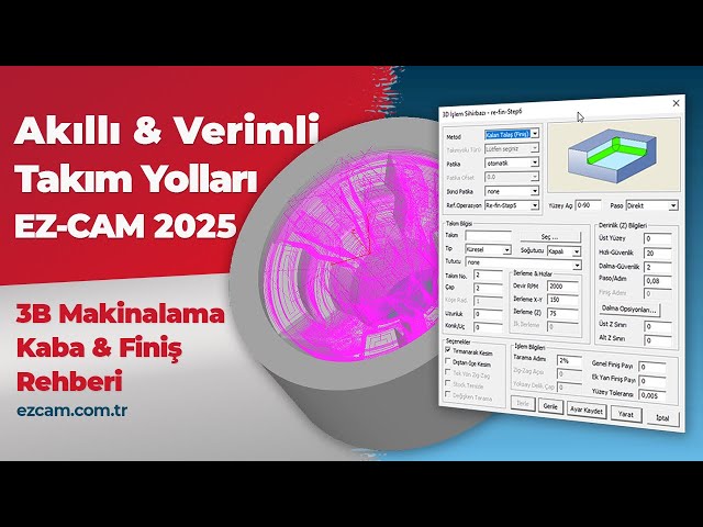 EZ-CAM 2025 Kaba & Finiş Rehberi | Akıllı ve Verimli Takım Yolları #EZCAM #EZMILL