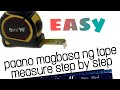 Paano magbasa ng tape measure