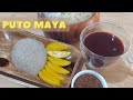 How to make puto maya  steamed sticky rice with mango  cebu puto