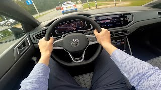 Volkswagen NEW Polo R-Line 2022 | 4K POV Test Drive | 70kWh | 95hp- 7DSG | R-Line | Detail inside