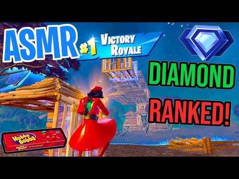 ASMR Gaming 🤩 Fortnite Diamond Rank Event! Relaxing Gum Chewing 🎮🎧 Controller Sounds + Whispering💤