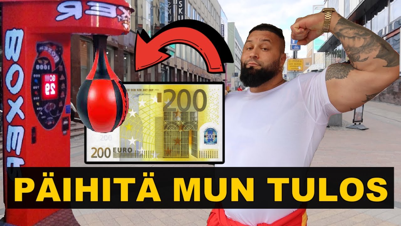 KOVIN LYÖNTI VOITTAA 200 € - NYRKKEILYKONE HAASTE