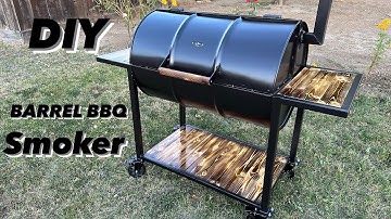 HOW TO BUILD A BARREL BBQ SMOKER/ fast and easy