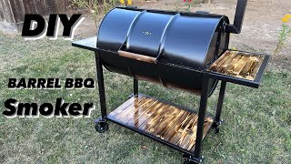 HOW TO BUILD A BARREL BBQ SMOKER/ fast and easy