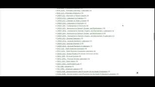 Finding natural science general education courses; reading schedule for lab courses