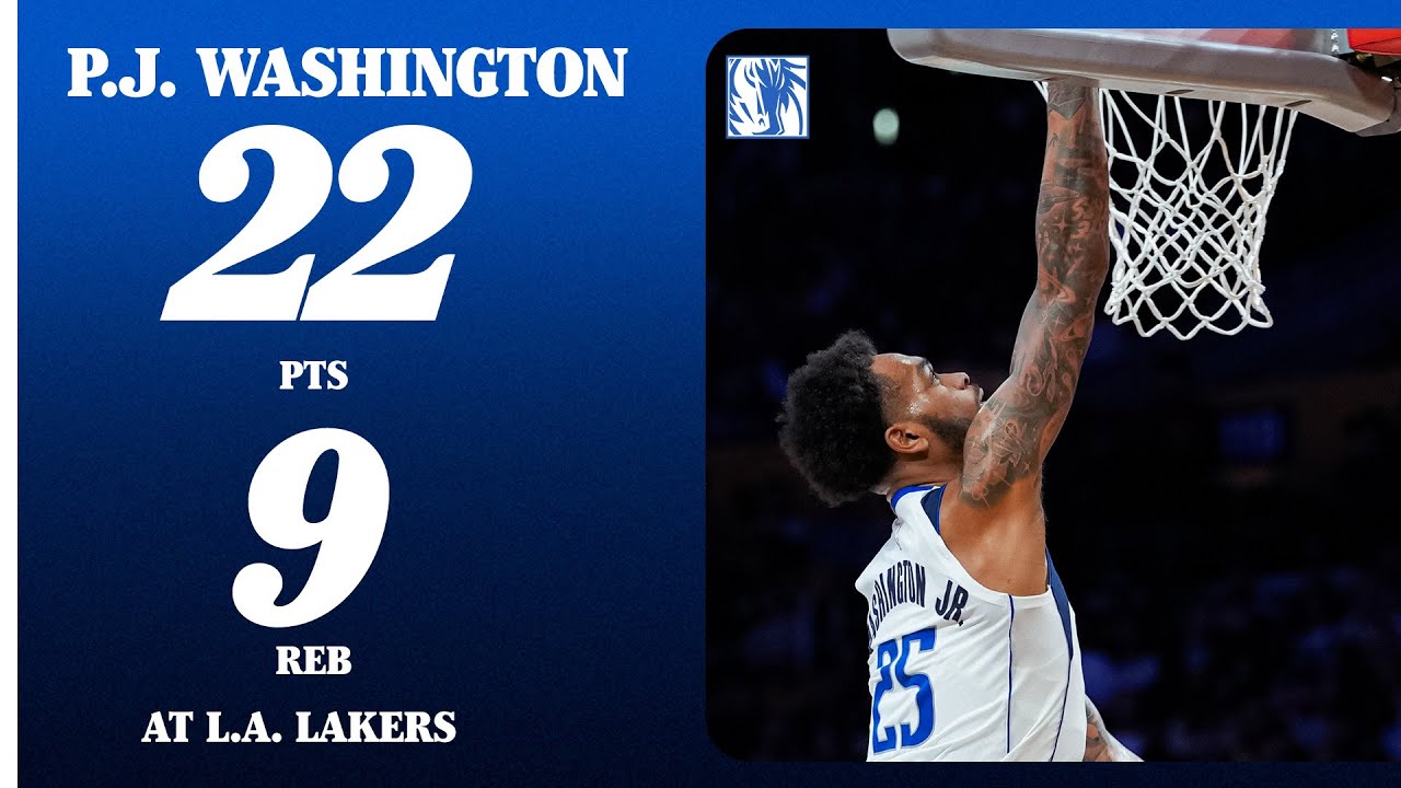P.J. Washington (22 PTS 9 REB) at Los Angeles Lakers | November 28, 2025