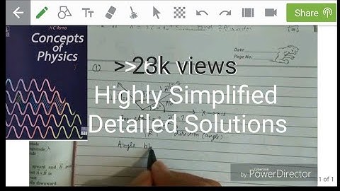H C Verma Vol1 chapter 2 #1 Subjective part1 Q1-8  vector analysis
