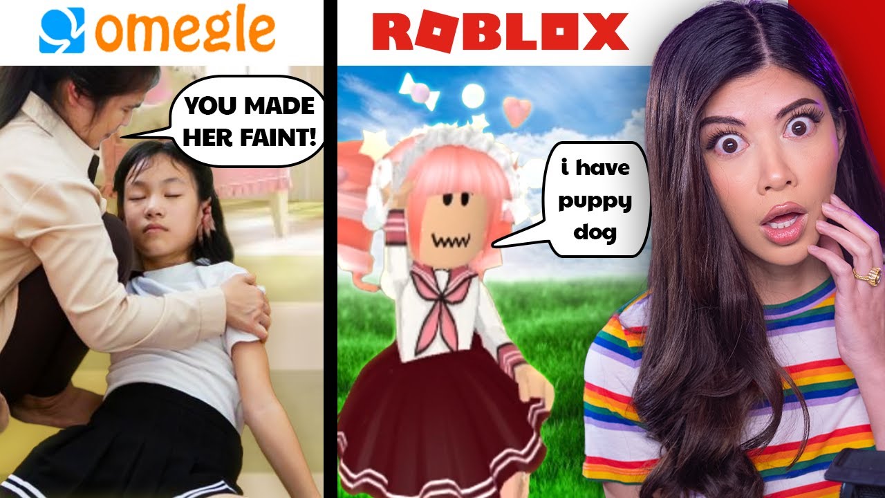 Roblox Omegle vs Normal IRL Omegle