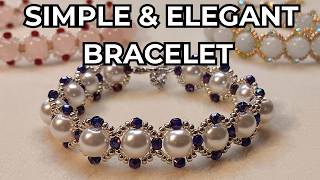 DIY 8mm Pearl or Gemstone Bracelet | Elegant Fire Polish Design