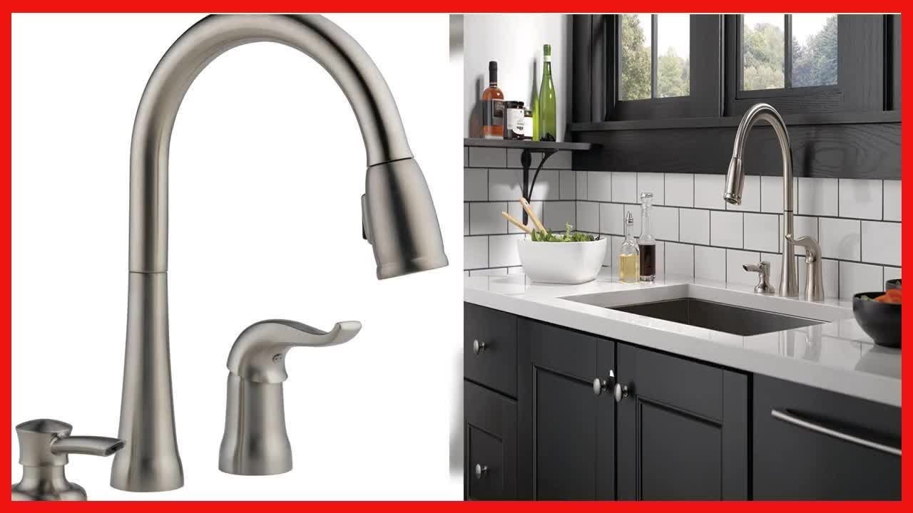 Delta Faucet Kate Pull Down Kitchen Faucet Brushed Nickel, Kitchen