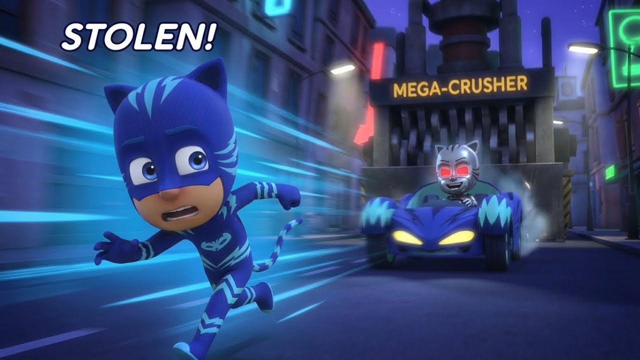 Robot Catboy Steals the Cat-Car! 💥 High-Speed Chase & The Mega-Crusher!  PJ Masks Full Episode