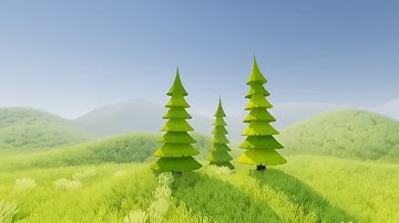 Low Poly Wind Shader for Unity 3D - Test 1