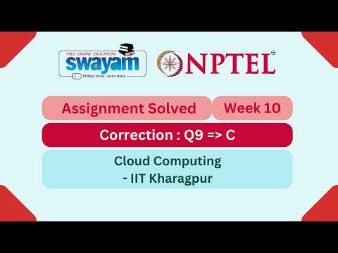 Cloud Computing Week 10 | NPTEL ANSWERS 2026 #nptel2026 #myswayam #nptel #nptelexam