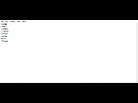 HTML program - YouTube