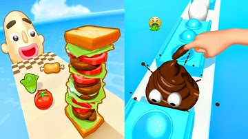 Sandwich Runner | Pop Run - All Levels Gameplay Walkthrough (Android iOS) Ep 7