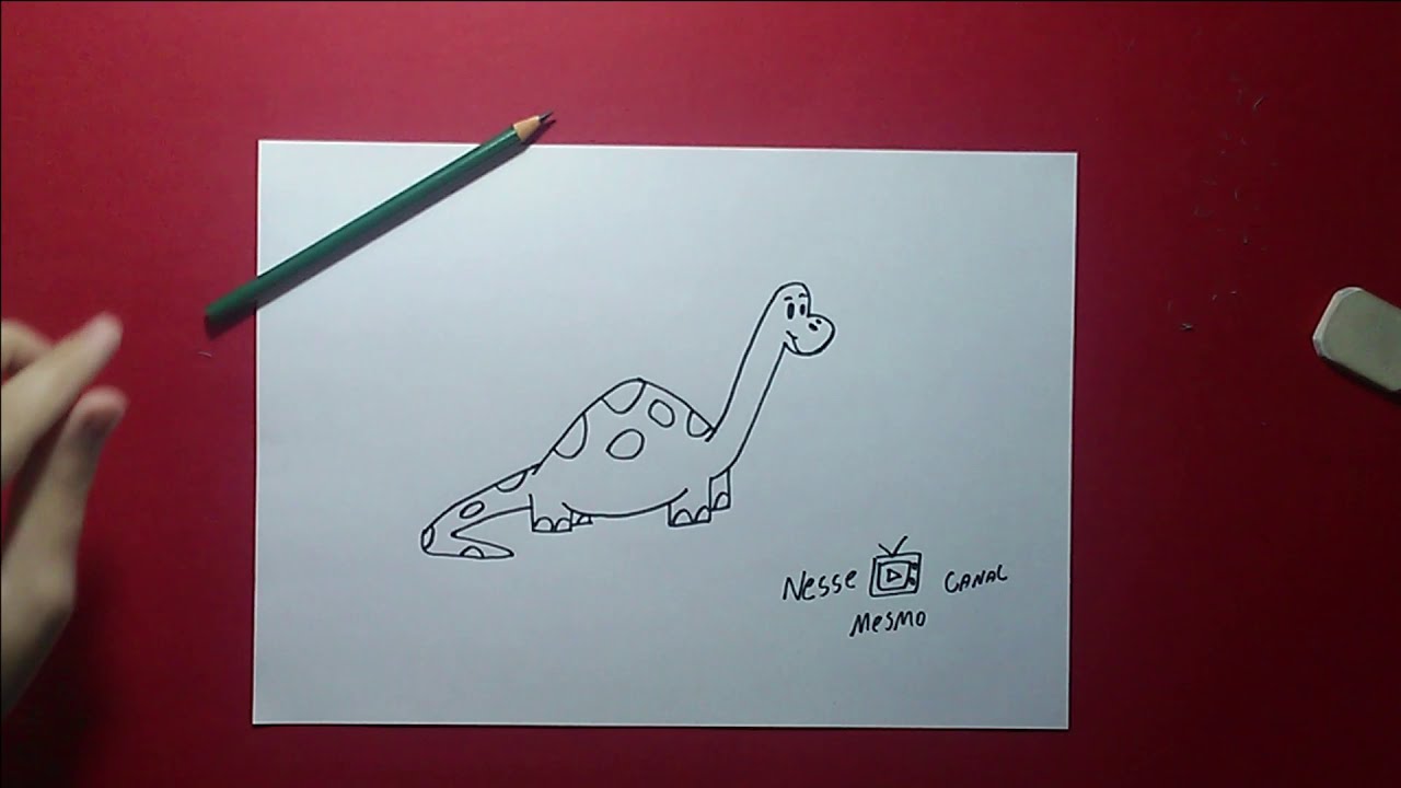 COMO DESENHAR UM DINOSSAURO | HOW TO DRAW A DINOSAUR - YouTube