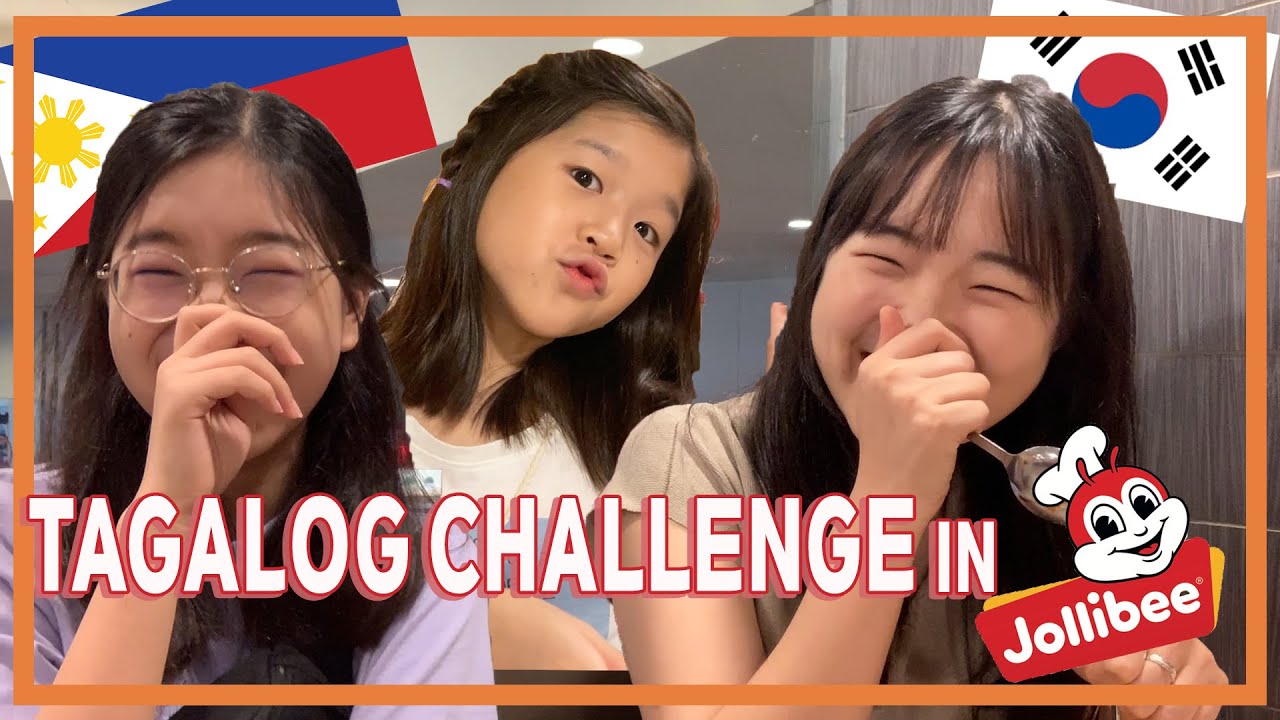 ENG) 동생들한테 타갈로그어 가르치기 | TEACHING MY KOREAN SISTERS SPEAKING TAGALOG! | (feat. Jollibee)
