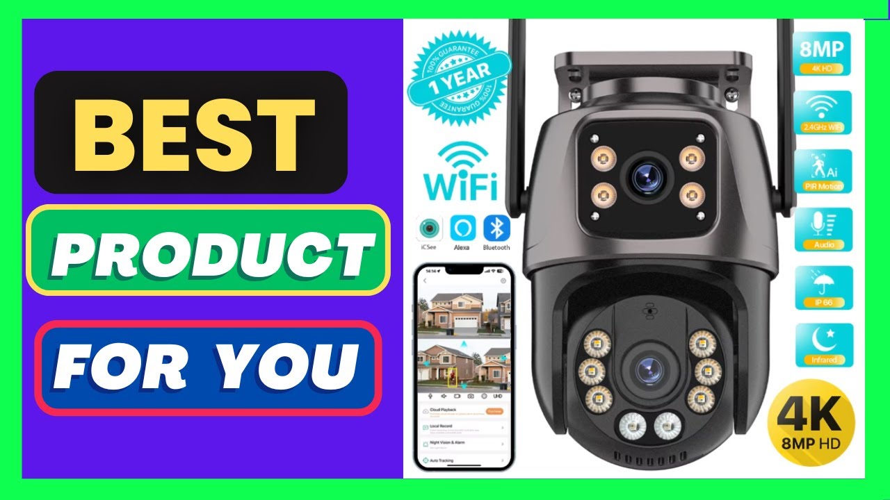 4K 8MP HD Wifi PTZ Camera Outdoor