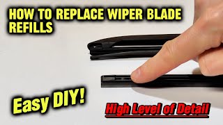 How to Replace Wiper Blade Refills / Inserts (Demonstrated on Toyota Prius C)