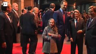 La Princesa Leonor asiste junto a Felipe VI en el Calderón al Atlético-Bayern