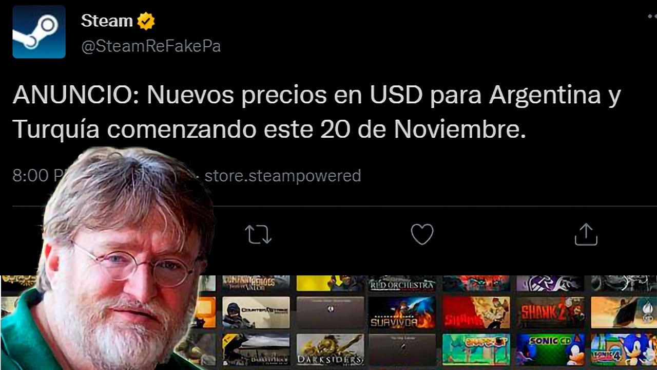 Steam agora vai usar dolar na argentina e turquia : farialimabets