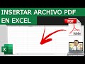 Como INSERTAR un ARCHIVO PDF en EXCEL.