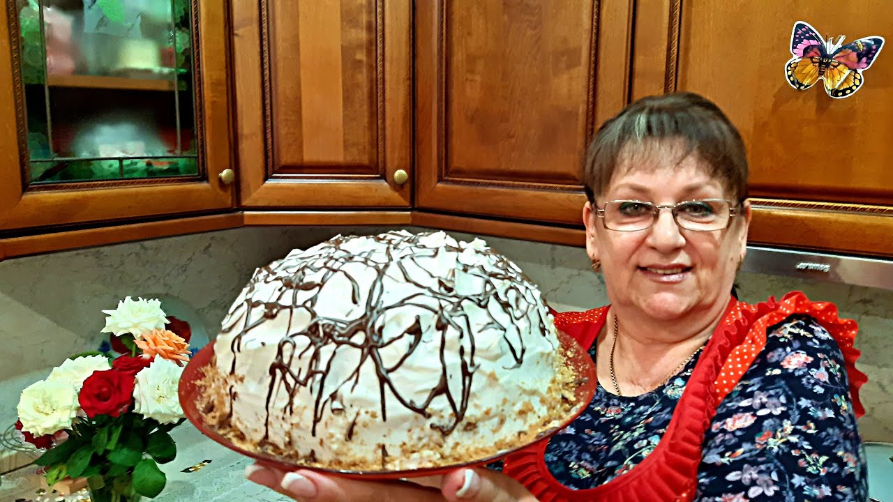 ТОРТ ЗА 5 МИНУТ! БЕЗ ДУХОВКИ . Торт со Сметанным Кремом.