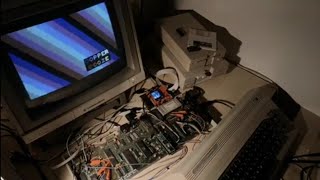 Teensy 4.1 based SIDKick playing chiptunes (via Sidekick64 CSDb Launcher) on Commodore 64