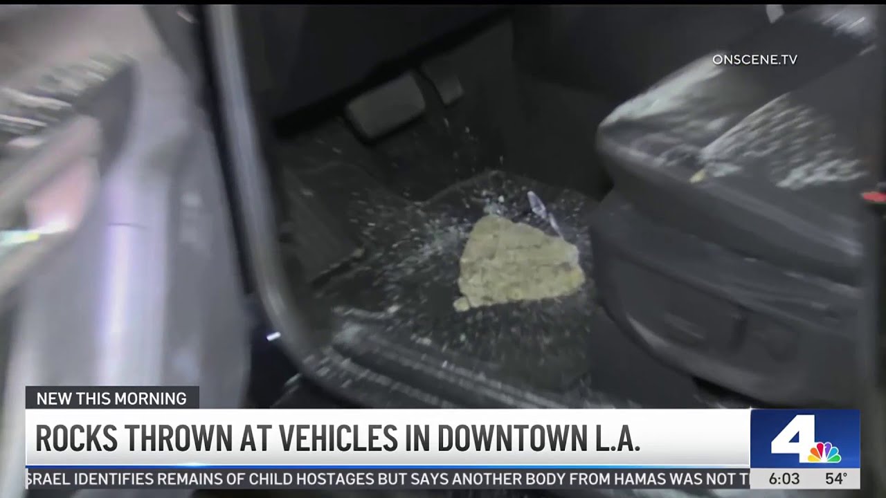 Driver injured by rock thrown through pickup windshield - YouTube