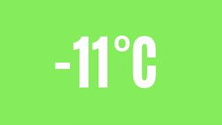 countup -30 to 30 Celsius (white) green screen