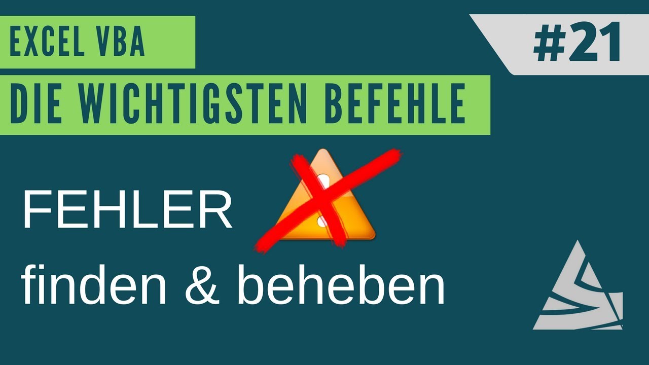 Update EXCEL VBA Die wichtigsten Befehle #21 - Laufzeitfehler, Syntaxfehler finden \u0026 beheben