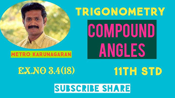 11th Std Maths Ex 3.4(18) Show that cos^2(A)+ cos^2(B)-2cosAcosBcos(A+B)= sin^2(A+B)