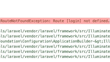 Fix: Route [login] not defined - Laravel