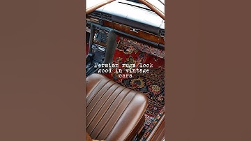 Persian rugs look good in vintage cars #vintage #car #persianrugs