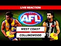 WEST COAST VS COLLINGWOOD | AFL LIVE REACTION 2023