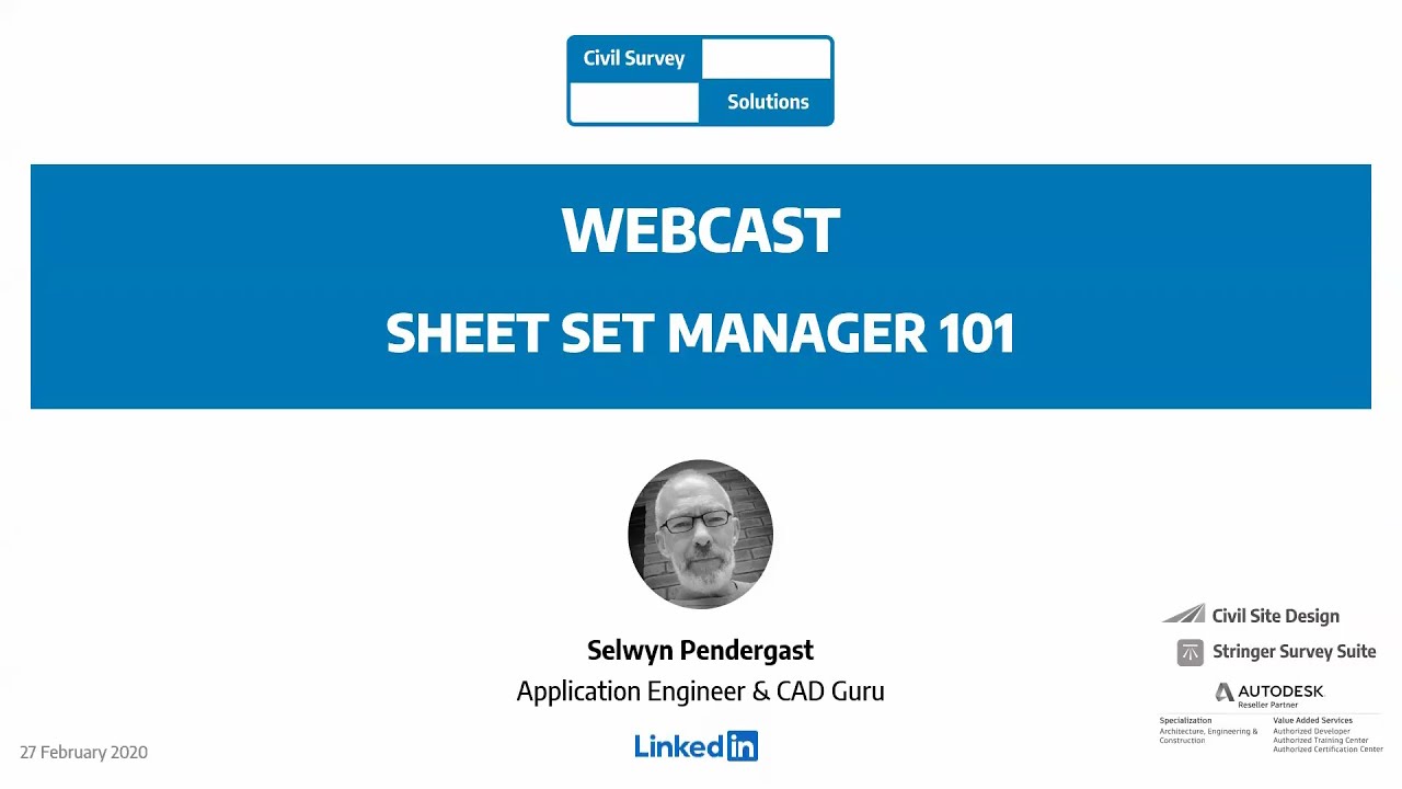 Civil Survey Solutions - Webcast: Sheet Set Manager 101 - YouTube