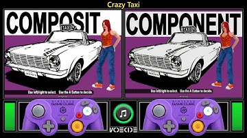 Crazy Taxi (GameCube vs GameCube) Real Hardware Comparison