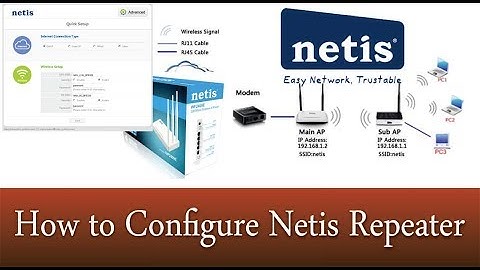 How to configure Netis Repeater   for signal extend signals