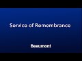 Service of Remembrance | Beaumont Health