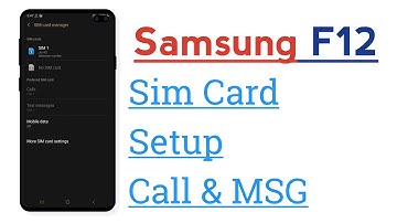 Samsung F12 Sim Card Setup Call Setting internet Setting