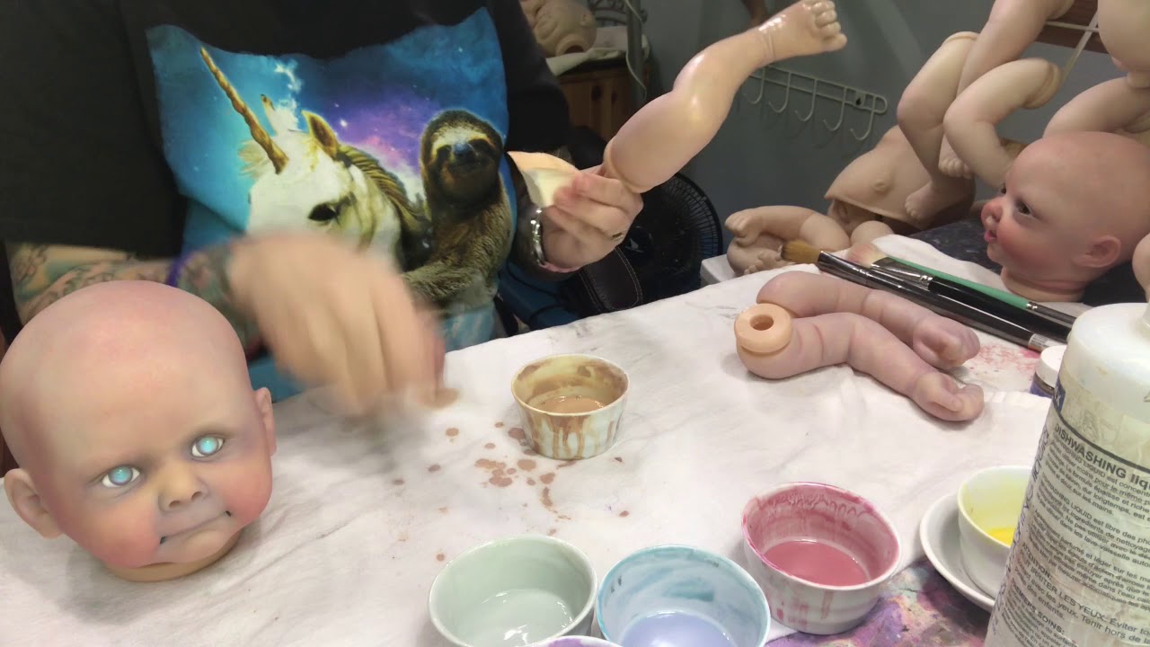 Painting Zombie Baby/Reborns with Bean