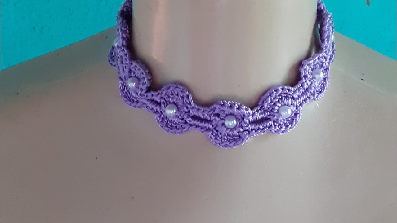 Gargantilha Duda de crochê 