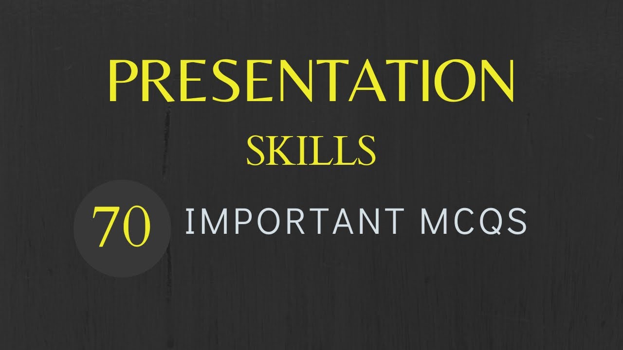 forms of oral presentation is mcq