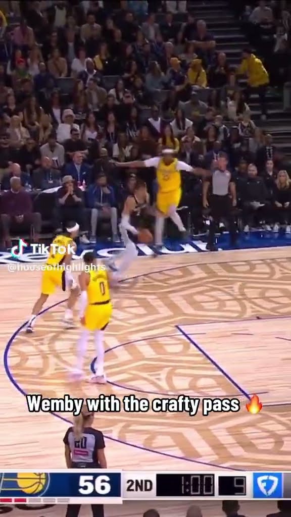 Crafty pass #hoodnews #wemby #victorwembanyama #sports #viralvideo #trending #omg #how #wow #spurs