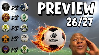 Betway Premiership Opening Fixtures. 