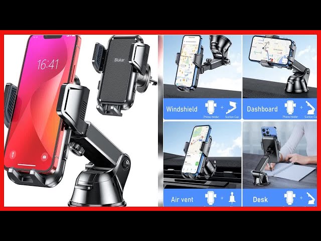 Car Phone Holder Mount, Blukar 2022 Upgraded 4 in 1 Super Stable Cell Phone  Holder 