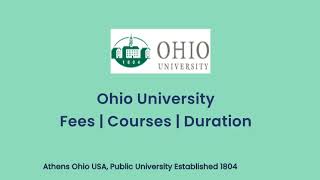 Ohio University - USA | Courses | Tuition Fees | Duration