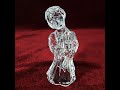 Antigua Figura Cristal Angel Cantor Alemán Mikasa Vintage